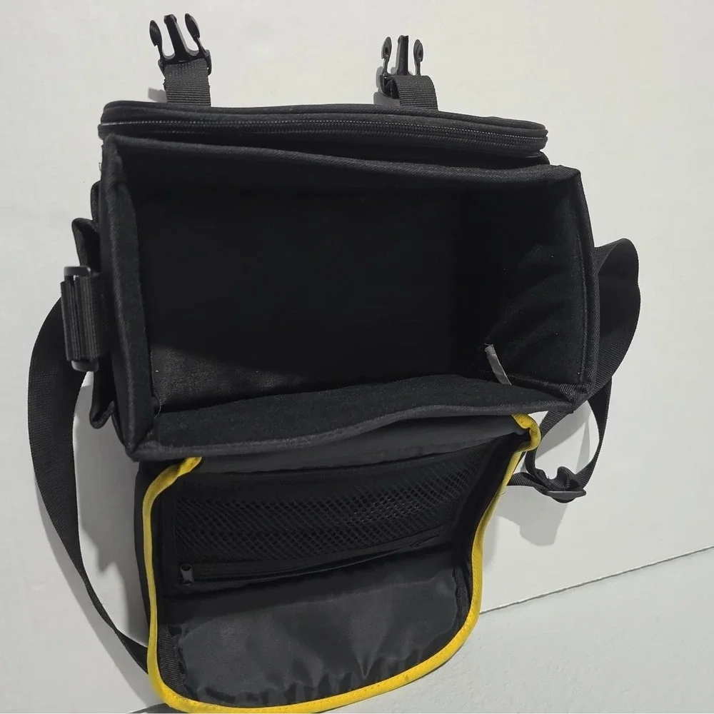 Nikon Camera Bag Adjustable Shoulder Strap Black Yellow Trim